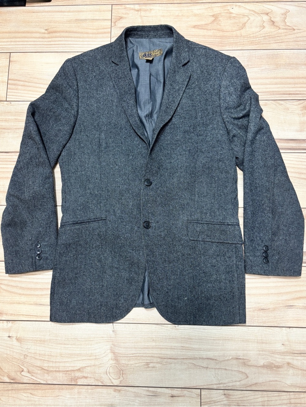 Men's Heather Charcoal Blazer - Classic Two-Button by Blue